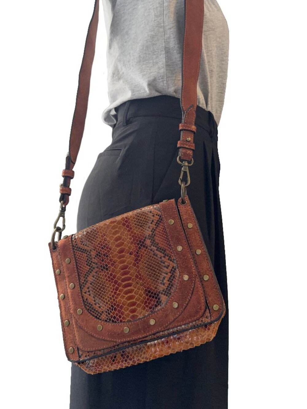 Anthropologie Snakesin Crossbody Purse